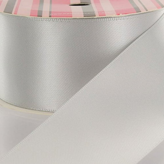 3/8" Gray Double Face Satin Ribbon 5 yard Reel