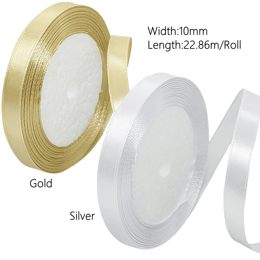 3/8" Grosgrain Ribbon 25 Yards Color Solid Double Faced Bulk Craft Wedding Decor