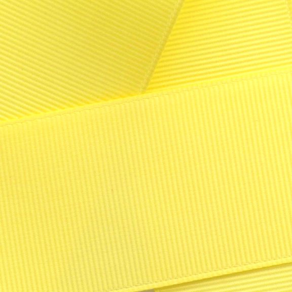 3/8" Grosgrain Ribbon Solid 640 Lemon 50yd