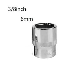 3/8" Head Square Drive Ratchet Wrench Socket Hex Keys Socket Bits Metric Double End Hexagons Sleeves 6-32mm Range, 6mm, Ratchet Wrench, Socket Set