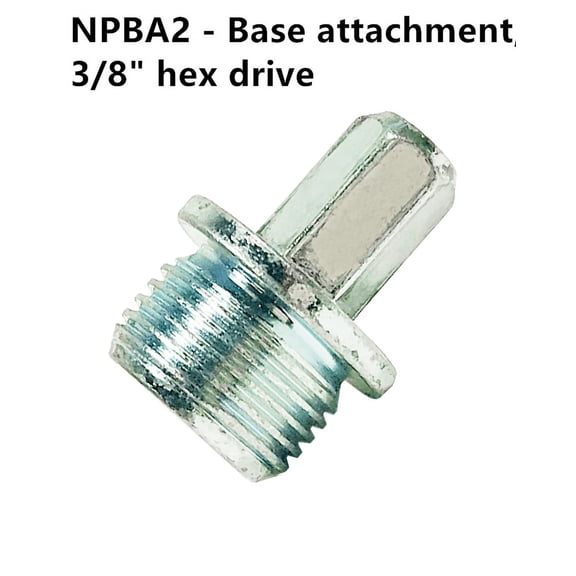 3/8" Hex Drive Base Attachment for Multi-Purpose Multi-Function Multi-Task Telescopic Ceiling Lag-Pole,Installing Overhead Lag Screw Purlin Clip J-Hook Threaded Pencil Rod Duct Strap Electrical Drop