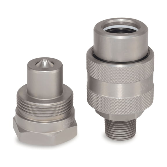 3/8" High-Pressure Hydraulic Quick Connect Coupler Set – 10,000 PSI – 3/8" NPT Thread