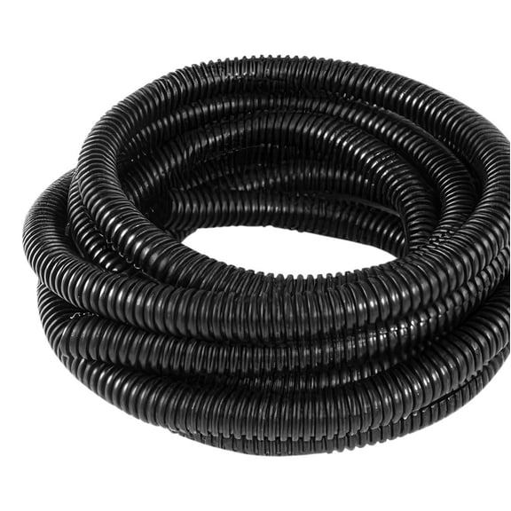 3/8" I.D. Black Flex-Guard Convoluted Split Seam Loom Tubing 10 FT. Long
