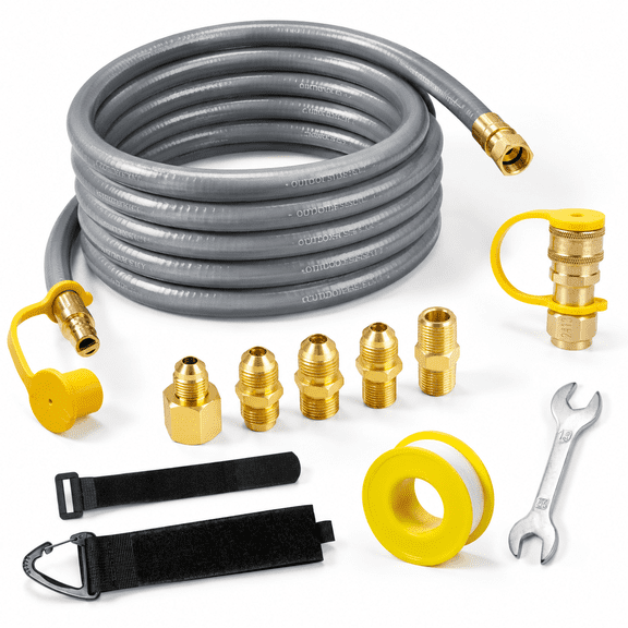 3/8" ID 12FT Low LPG Quick Connect Propane Conversion Kit for Grill Appliances