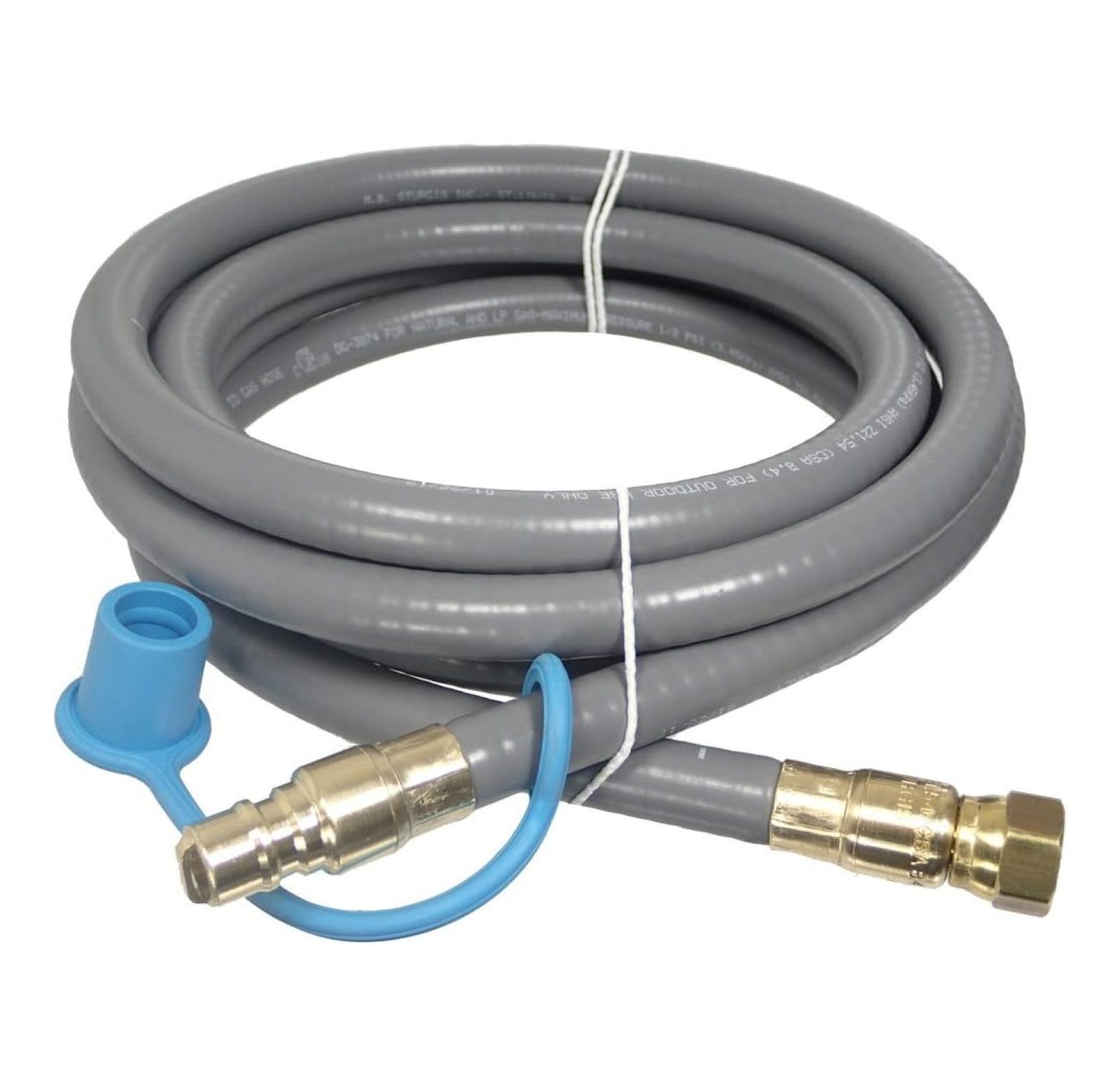 3/8" ID Natural Gas BBQ Grill Quick Disconnect Gas Connector (6 Feet