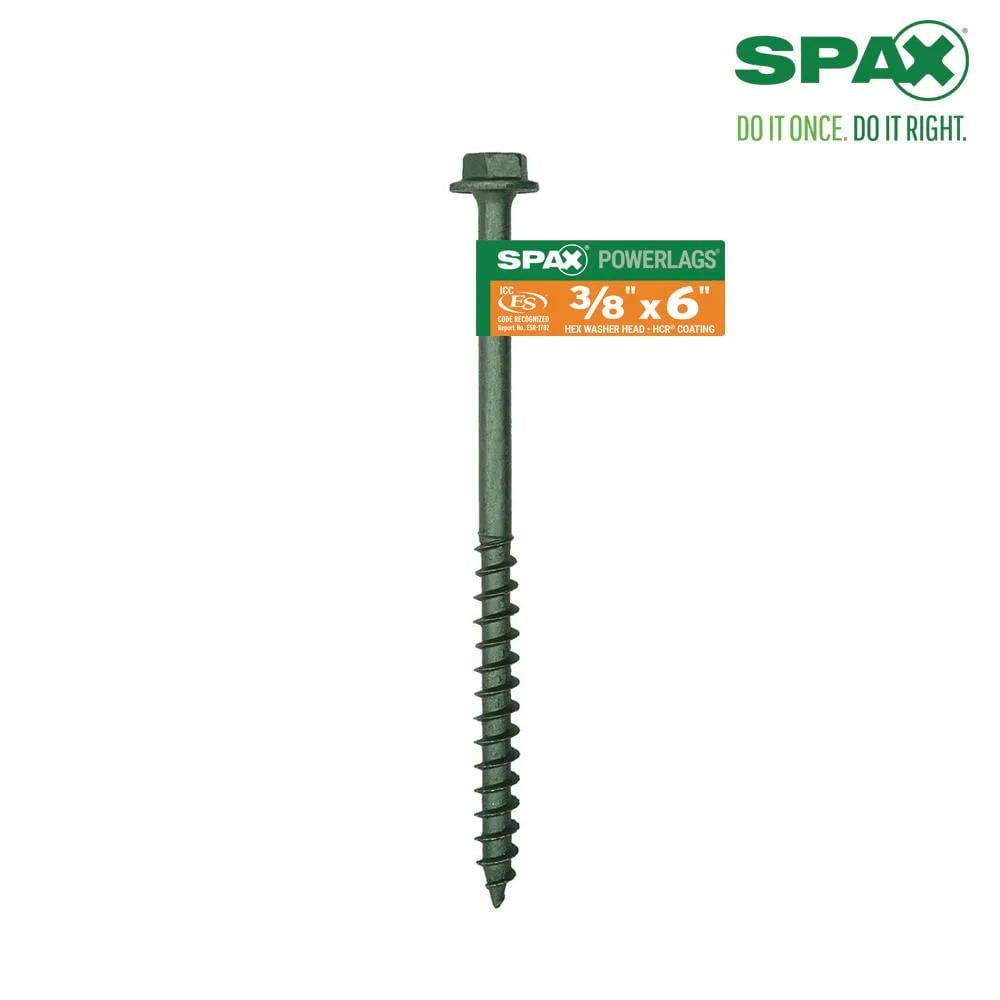 3/8 in. x 5 in. Powerlag Hex Drive Washer Head High Corrosion Resistant Coating Lag Screw