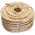 thumbnail image 1 of 3/8 Inch by 100-Feet Sisal Rope I Natural Fiber Twisted Sisal Rope I Multipurpose, Lightweight, Weather-Resistant Rope for Indoor/Outdoor Use, Rugs, Marine, and DIY Projects (24-Pack), 1 of 6