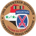 thumbnail image 1 of 3.8 Inch 10th Mountain Division OIF Decal, 1 of 1