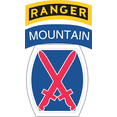 thumbnail image 1 of 3.8 Inch 10th Mountain Division with Ranger Tab Sticker Decal, 1 of 1
