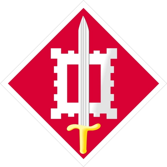 3.8 Inch 18th Engineer Brigade Patch Vinyl Transfer Decal