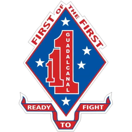 3.8 Inch 1st Battalion 1st Marines Division "First of the First" Decal Sticker
