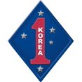 thumbnail image 1 of 3.8 Inch 1st Marines Korea Sticker Decal, 1 of 1