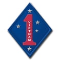 thumbnail image 1 of 3.8 Inch 1st Marines Vietnam Sticker Decal, 1 of 1
