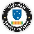 thumbnail image 1 of 3.8 Inch 23rd Infantry ( Americal ) Division Vietnam Combat Veteran with Ribbon Decal, 1 of 1