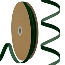 3/8 Inch, 25 Yards Velvet Ribbon Single Face Thin Ribbon darkgreen,for gift wrapping, wedding decorations, and DIY hair accessories