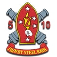 thumbnail image 1 of 3.8 Inch 2nd Marine Division 5th Battalion 10th Marine Rgt. Sticker Decal, 1 of 1