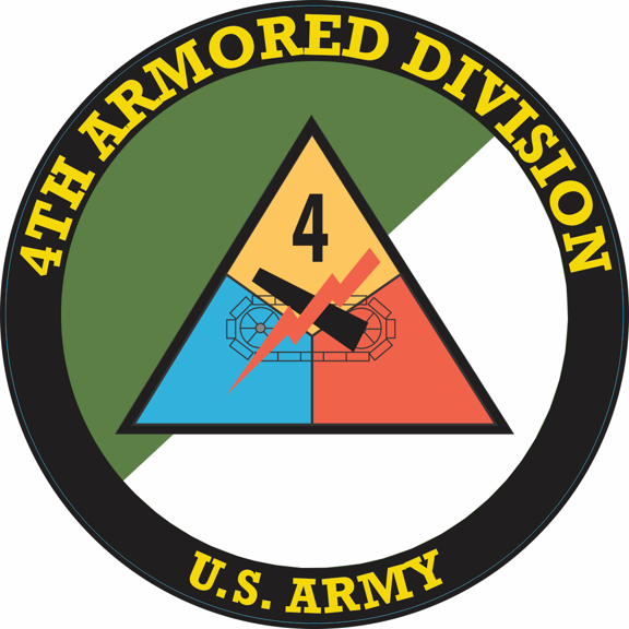 3.8 Inch 4th Armored Division Decal