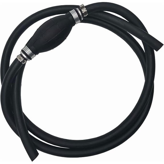 3/8 Inch 6FT boat fuel line with primer bulb Nylon Braided Fuel Line Assembly 3/8" 10mm Hose Line Universal Fuel Line with Primer Bulb Steel Hose Clamps for Marine Outboard Boat Motor RVs