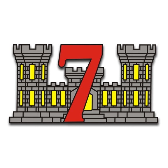 3.8 Inch 7th Engineer Support Battalion Sticker Decal