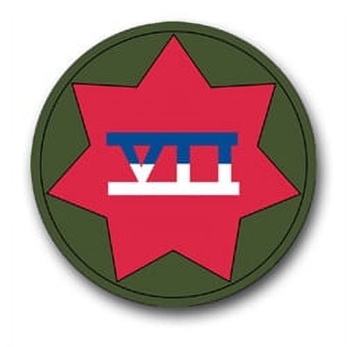 3.8 Inch 7th U.S. Army Corps Patch Vinyl Transfer Decal