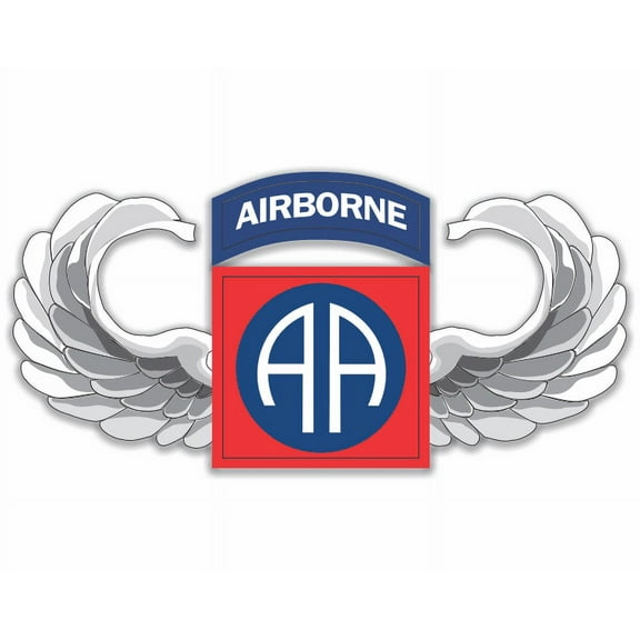 3.8 Inch 82nd Airborne Jump Wings Sticker Decal