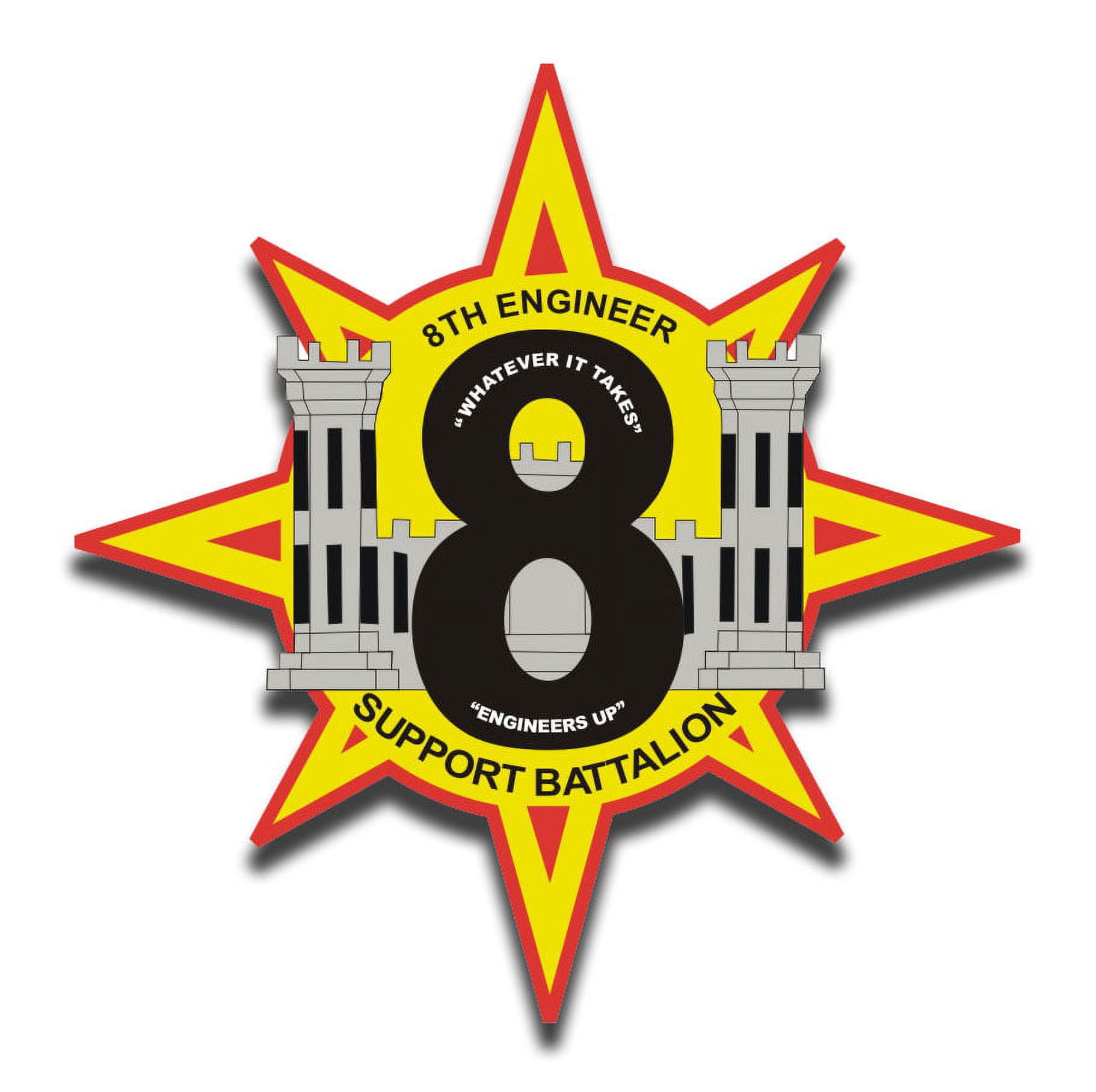 3.8 Inch 8th Engineer Support Battalion ESB 8 Sticker Decal - Walmart.com