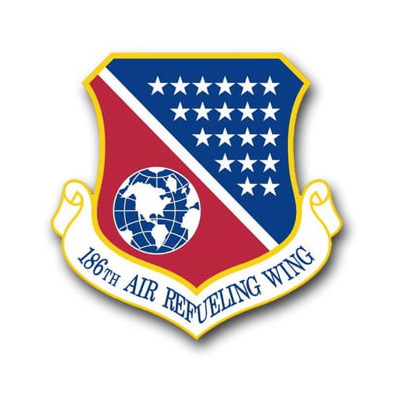 3.8 Inch Air Force 186th Air Refueling Wing Vinyl Transfer Decal