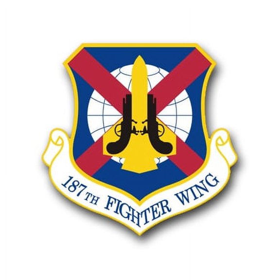 3.8 Inch Air Force 187th Fighter Wing Vinyl Transfer Decal