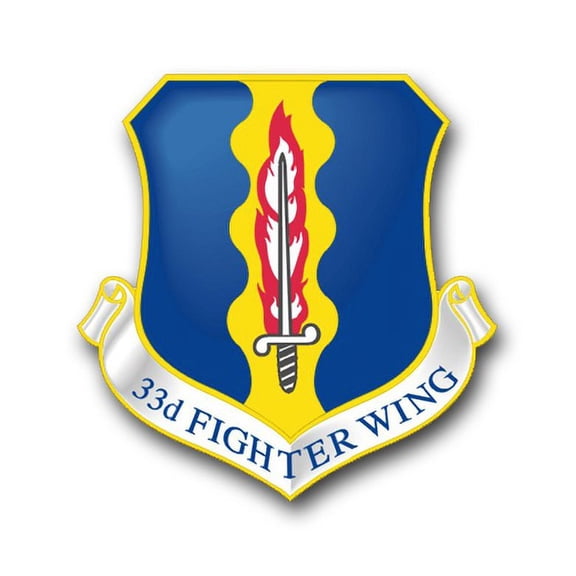 3.8 Inch Air Force 33rd Fighter Wing Vinyl Transfer Decal