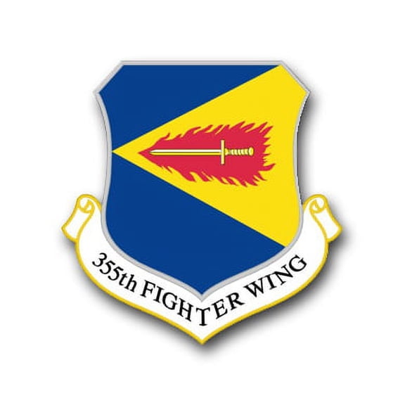 3.8 Inch Air Force 355th Fighter Wing Vinyl Transfer Decal