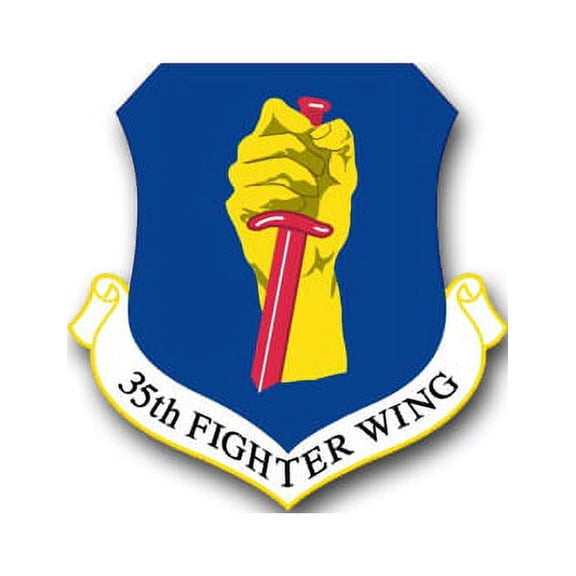 3.8 Inch Air Force 35th Fighter Wing Vinyl Transfer Decal