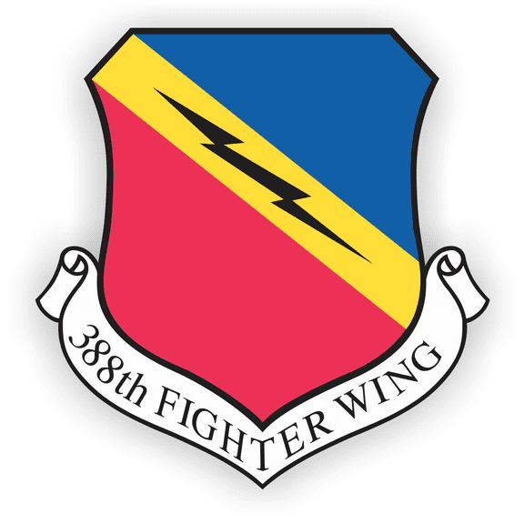 3.8 Inch Air Force 388th Fighter Wing Vinyl Transfer Decal