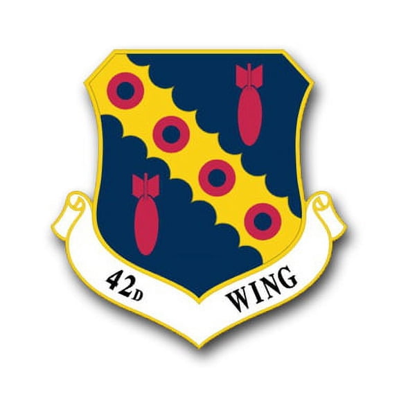 3.8 Inch Air Force 42nd Wing Vinyl Transfer Decal