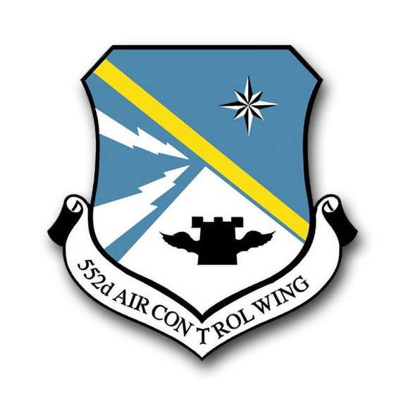 3.8 Inch Air Force 552nd Air Control Wing Vinyl Transfer Decal