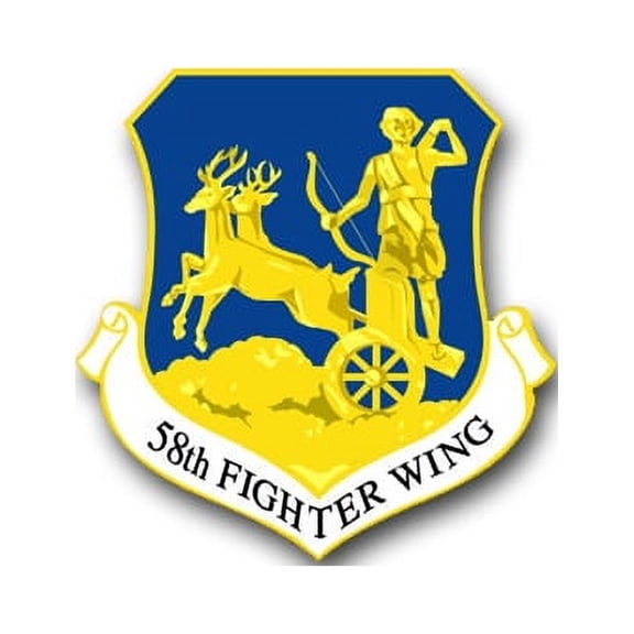 3.8 Inch Air Force 58th Fighter Wing Vinyl Transfer Decal