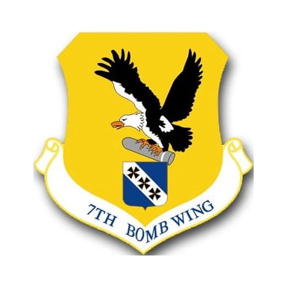 3.8 Inch Air Force 7th Bomb Wing Vinyl Transfer Decal