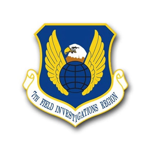 3.8 Inch Air Force 7th Field Investigation Region Vinyl Transfer Decal