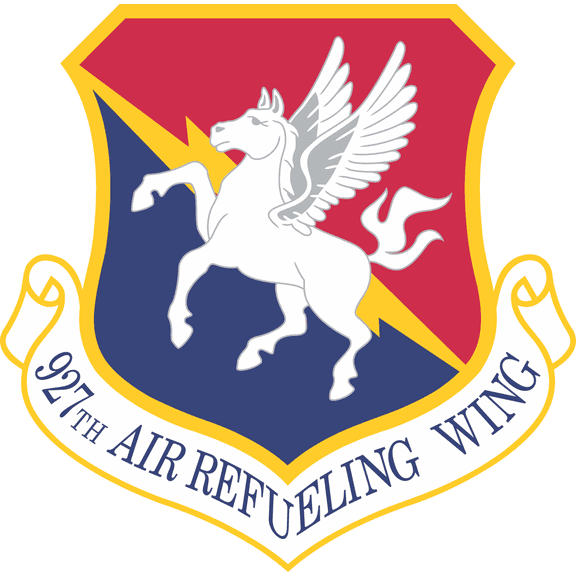 3.8 Inch Air Force 927th Air Refueling Wing Vinyl Transfer Decal