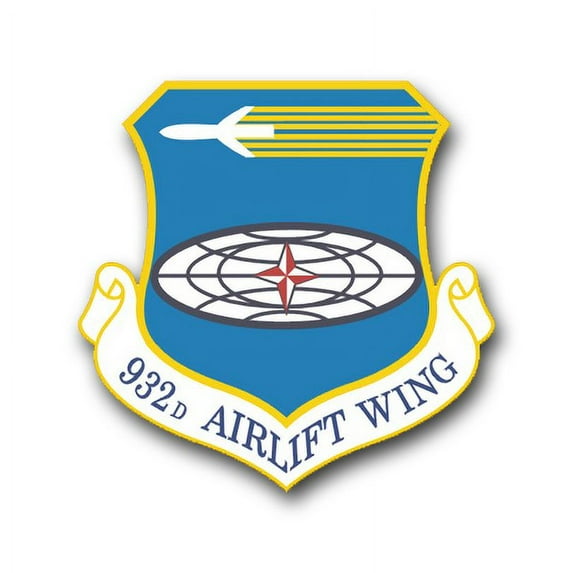 3.8 Inch Air Force 932nd Airlift Wing Vinyl Transfer Decal