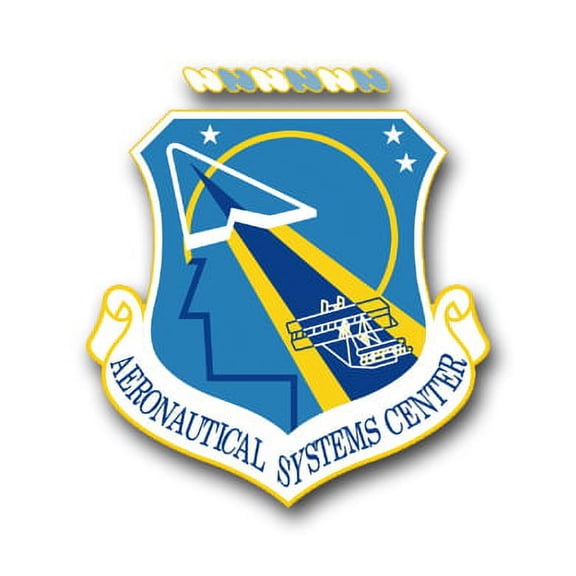 3.8 Inch Air Force Aeronautical System Center Vinyl Transfer Decal