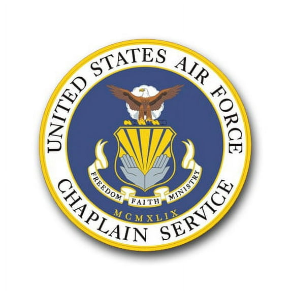 3.8 Inch Air Force Chaplain Service Seal Vinyl Transfer Decal
