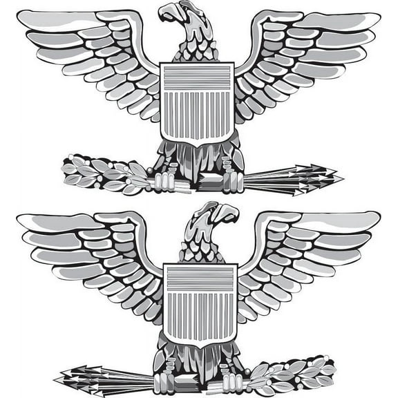 3.8 Inch Air Force Colonel Officer Rank Insignia Vinyl Transfer Decal