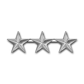 3.8 Inch Air Force Lieutenant General Officer Rank Insignia Vinyl Transfer Decal
