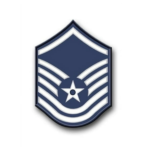 3.8 Inch Air Force Master Sergeant (No Diamond) Vinyl Transfer Decal
