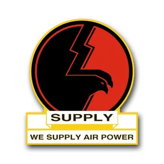 3.8 Inch Air Force Supply Logo Vinyl Transfer Decal