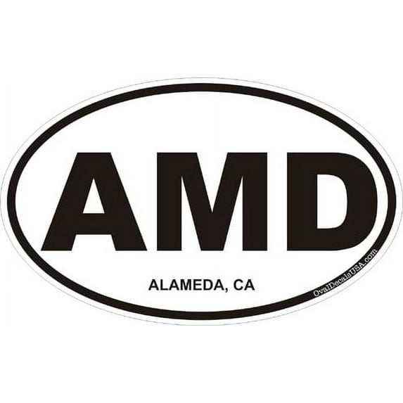 3.8 Inch Alameda California Oval Decal