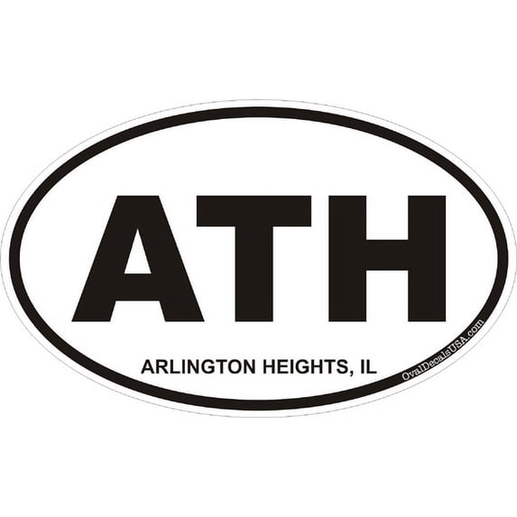 3.8 Inch Arlington Heights Illinois Oval Decal