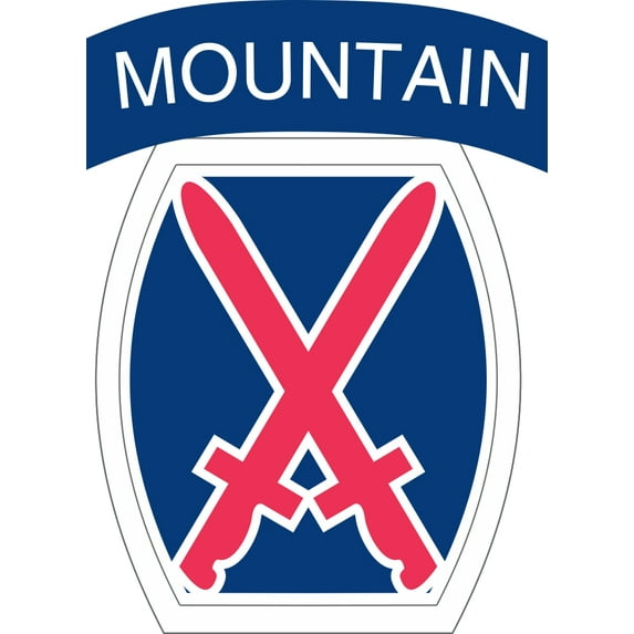 3.8 Inch Army 10th Mountain Division Vinyl Transfer Decal