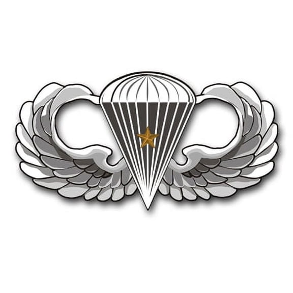 3.8 Inch Army Basic 1 Combat Jump Wings Vinyl Transfer Decal