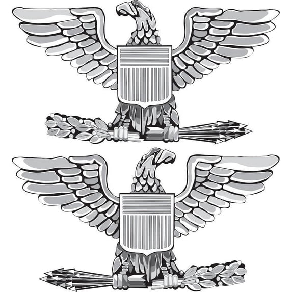3.8 Inch Army Colonel Rank Vinyl Sticker